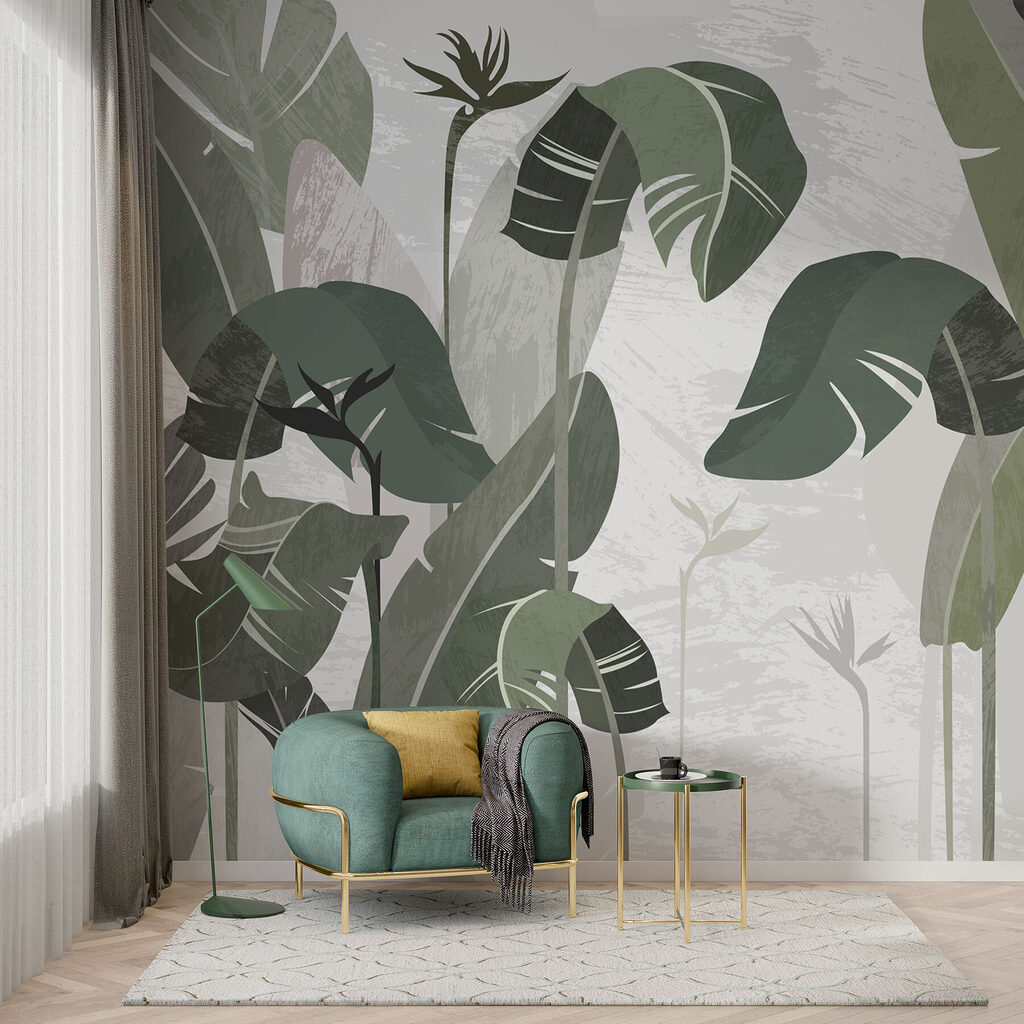 Tall tropical leaves — interior 3