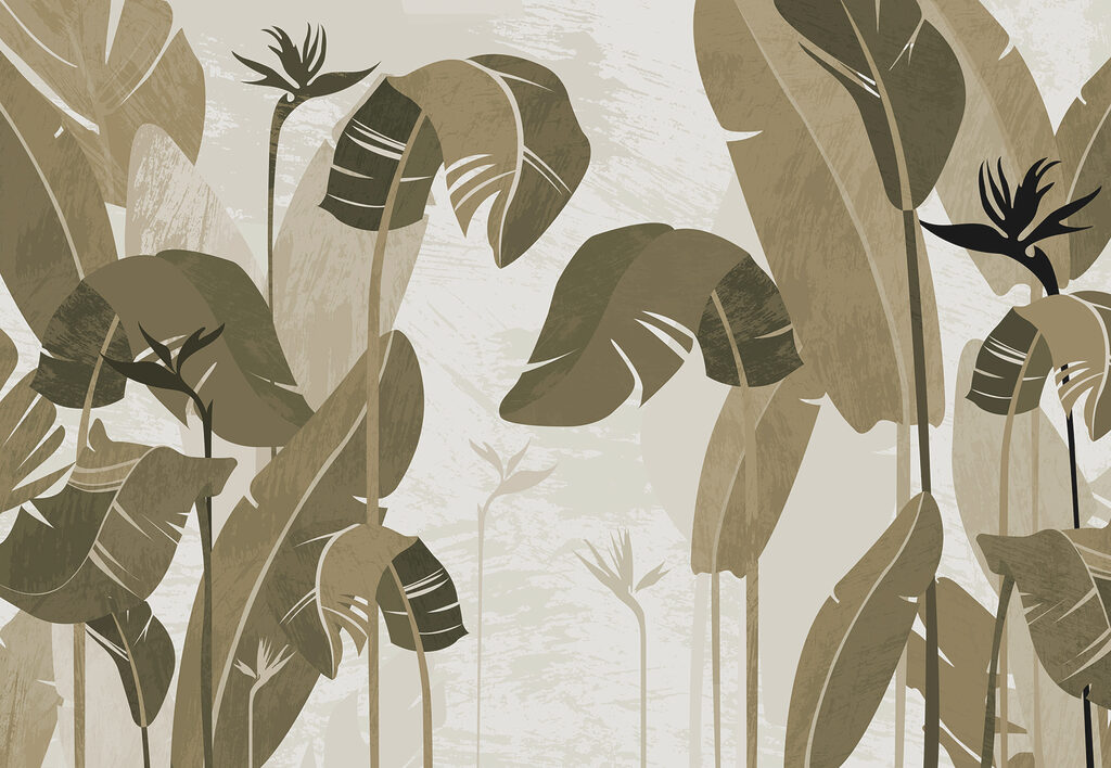 Banana Leaf Silhouettes — full design