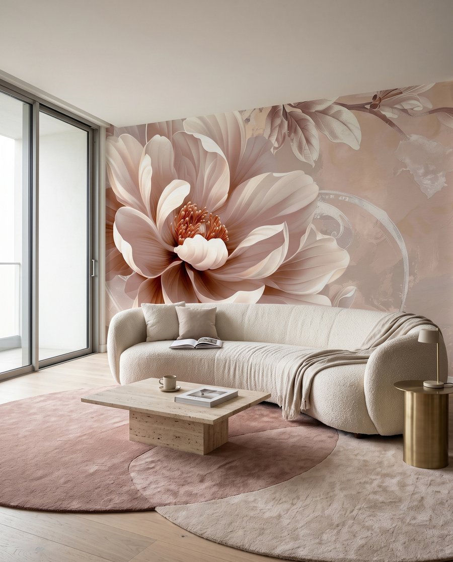 Cream flower close up — interior 1