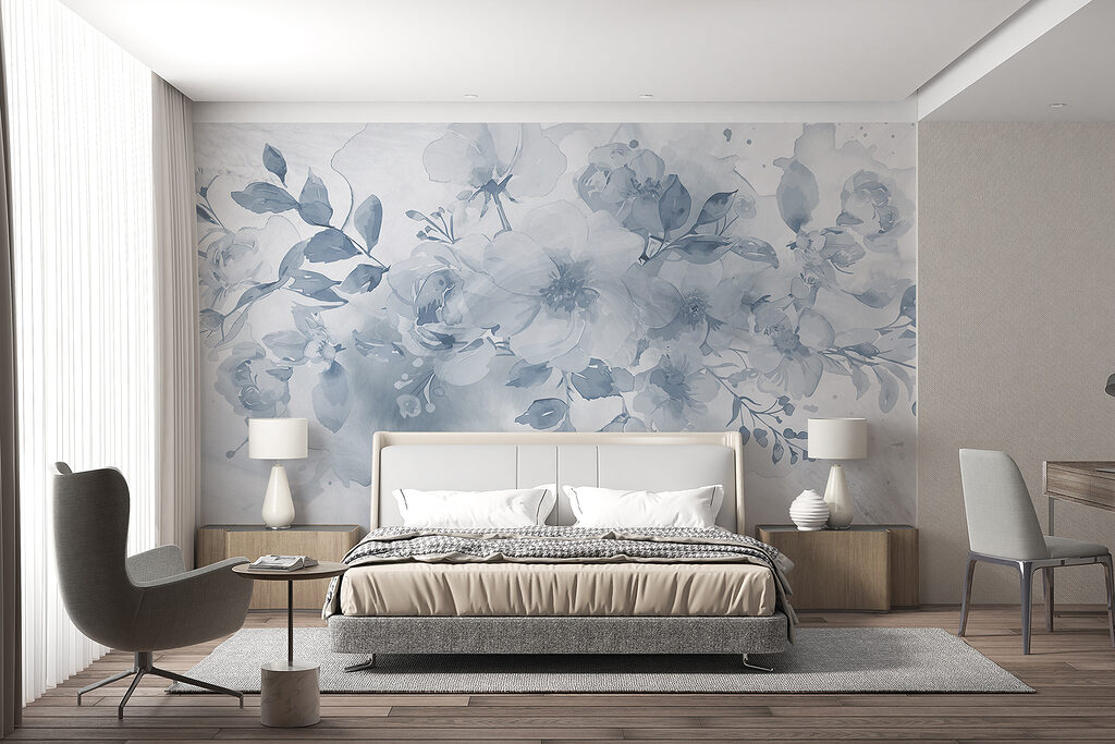 Blue bouquet in watercolour — interior 3