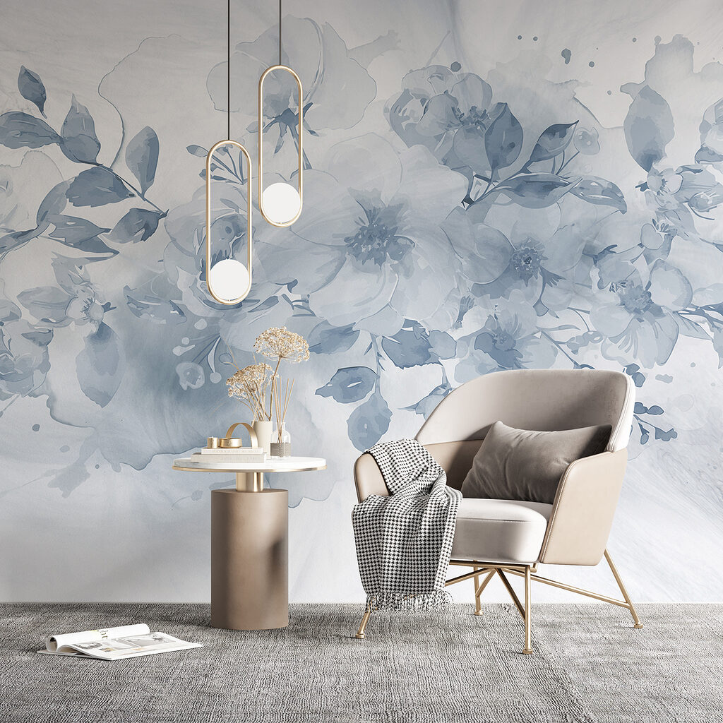 Blue bouquet in watercolour — interior 4