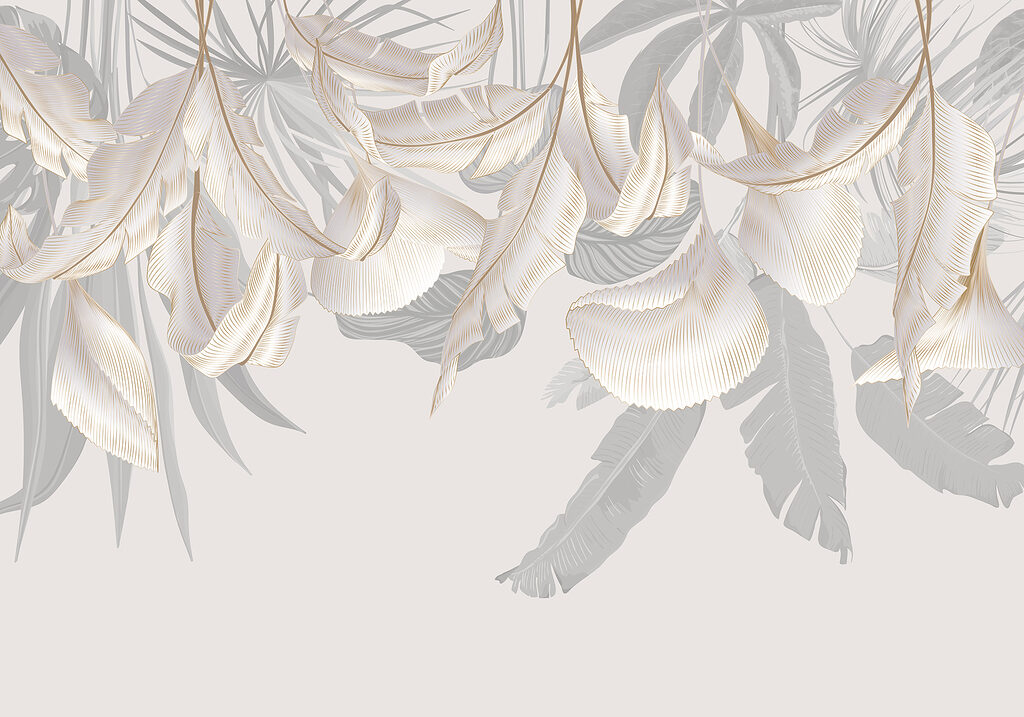 White hanging flowers — full design