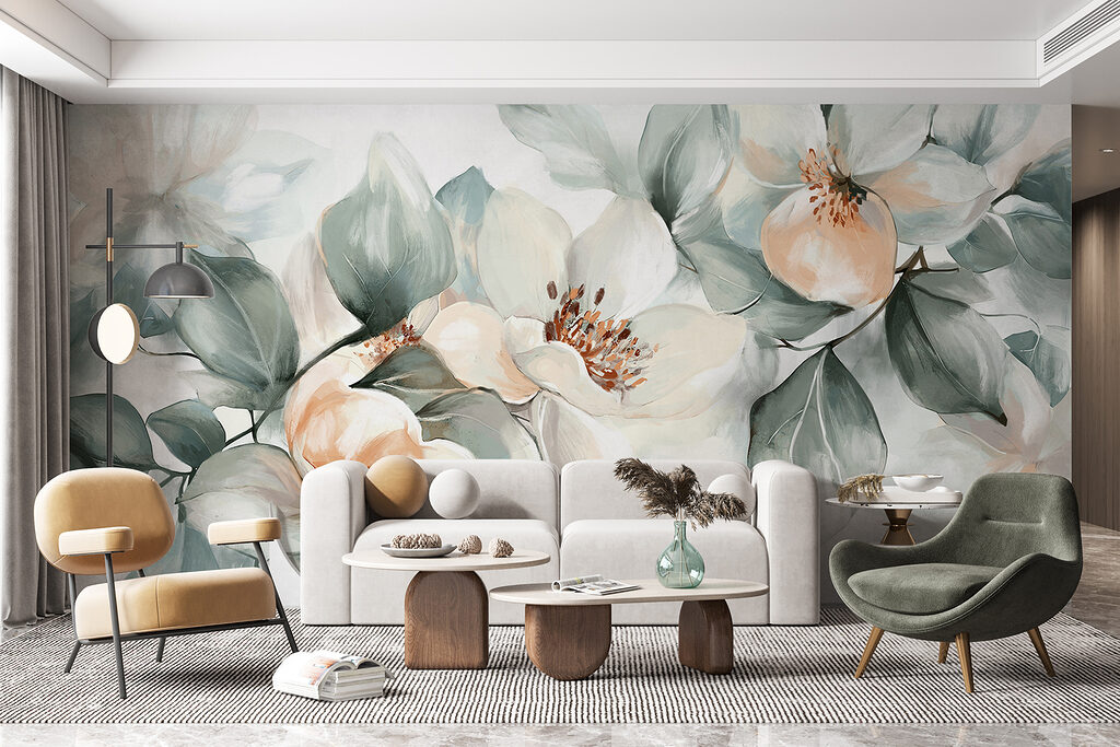 White flowers, grey-green leaves — interior 2