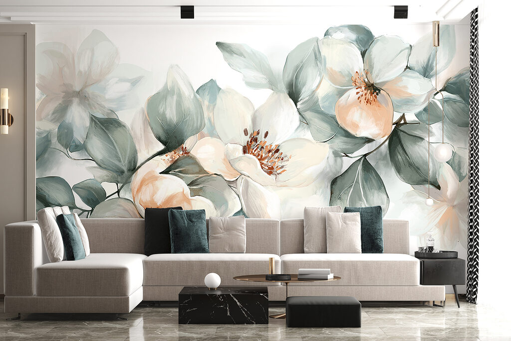 White flowers, grey-green leaves — interior 3