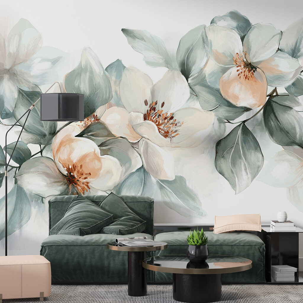 White flowers, grey-green leaves — interior 4