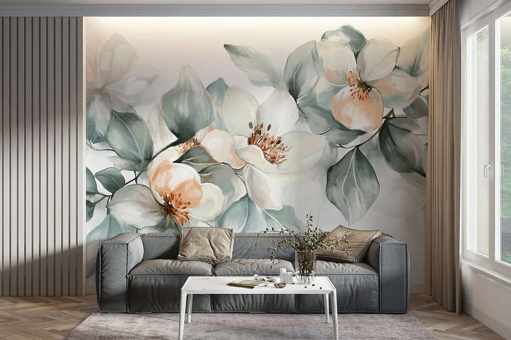 White flowers, grey-green leaves — interior 5