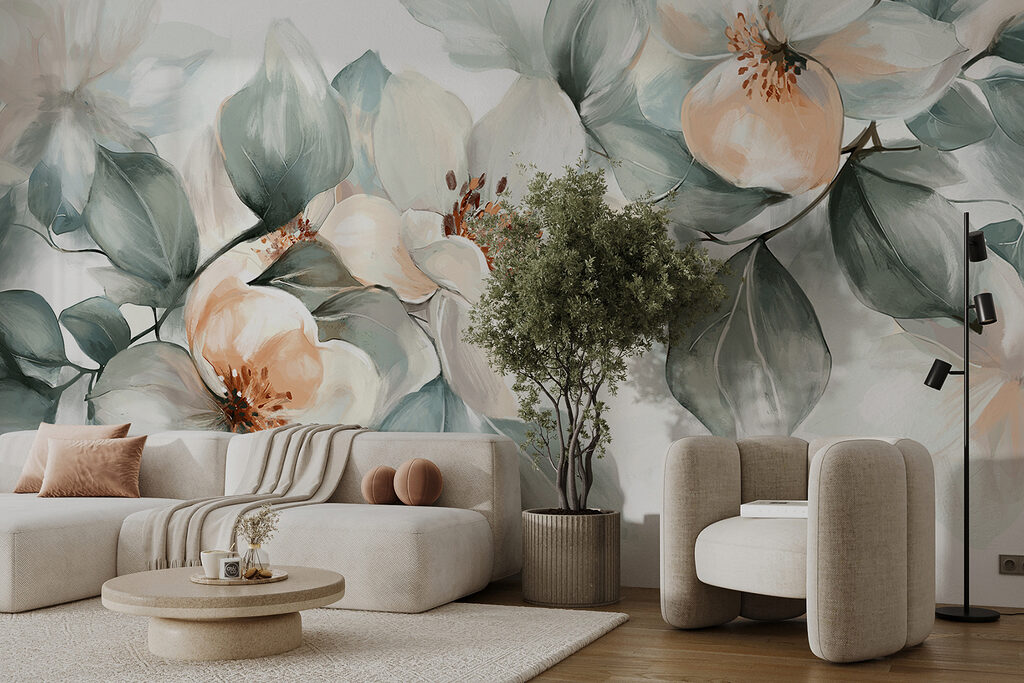 White flowers, grey-green leaves — interior 6