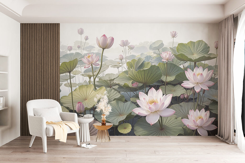 Lotus among round leaves — interior 4