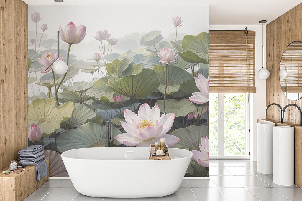 Lotus among round leaves — interior 6