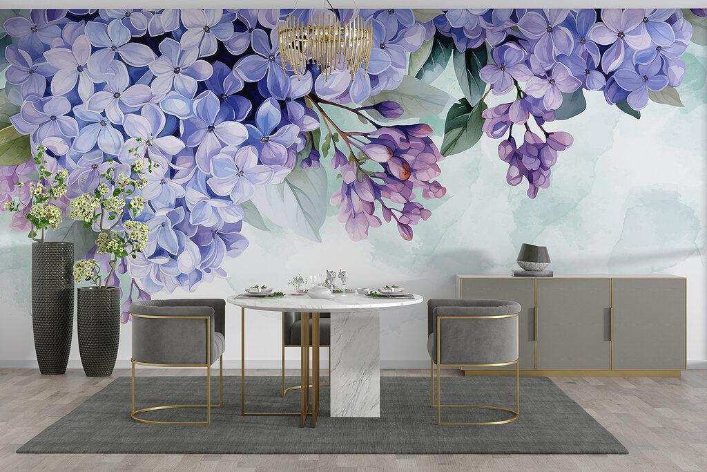 Purple flower clusters above — interior 3