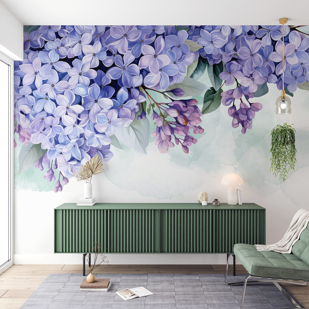 Purple flower clusters above — interior 4