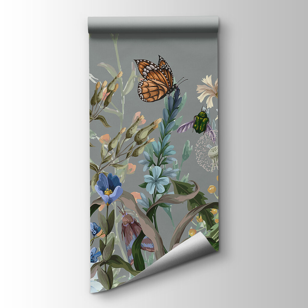 Butterflies among flower stems — product view
