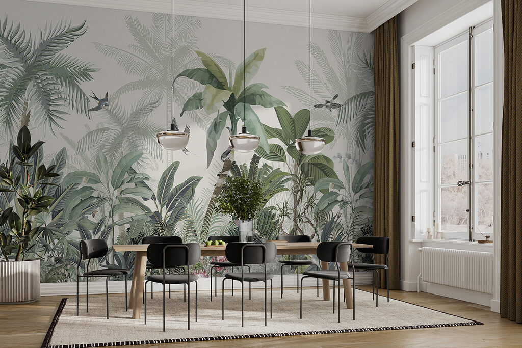 Birds above jungle plants — interior 6