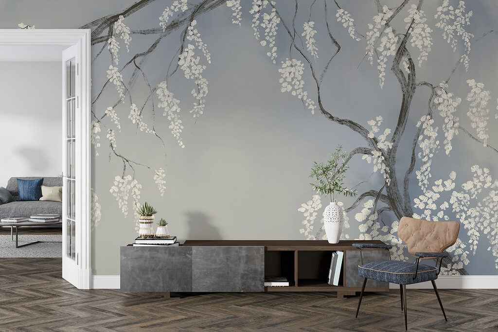 Blossom Branches in Light in an interior