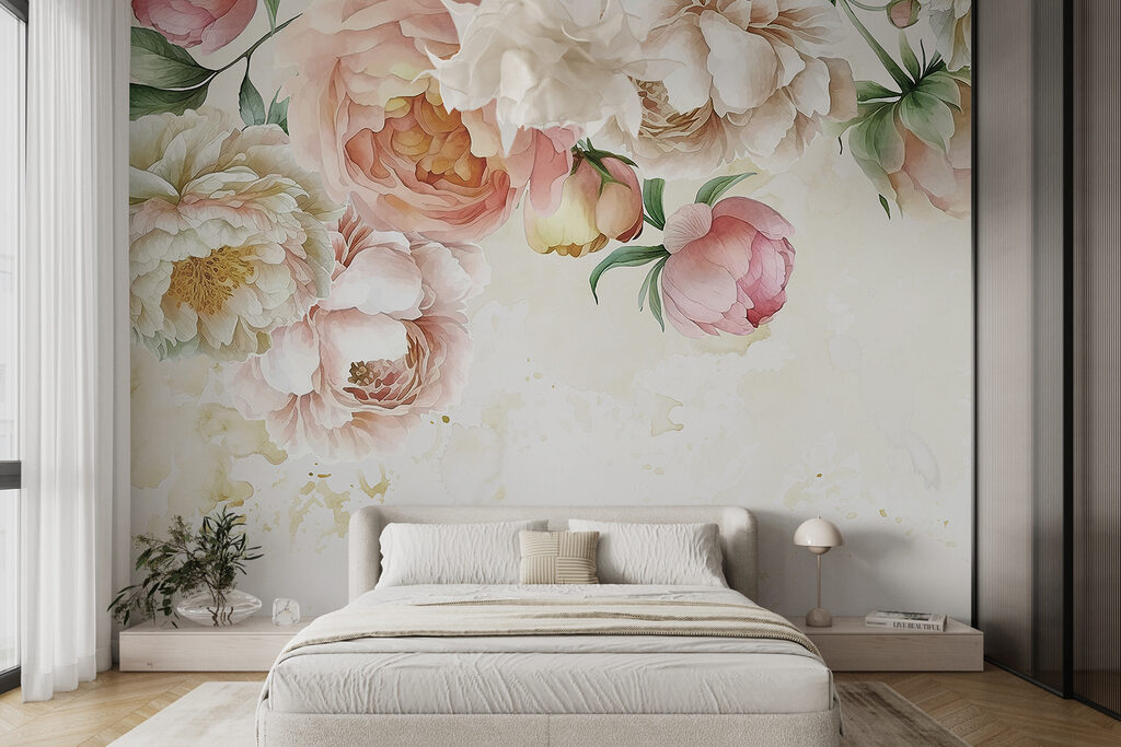 Peonies along the top — interior 1