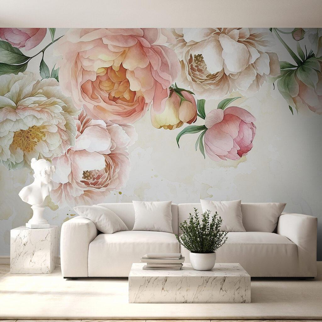 Peonies along the top — interior 6