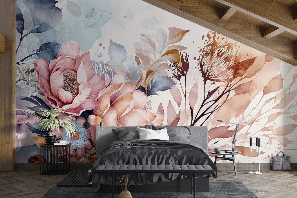 Painted Garden Bouquet in an interior