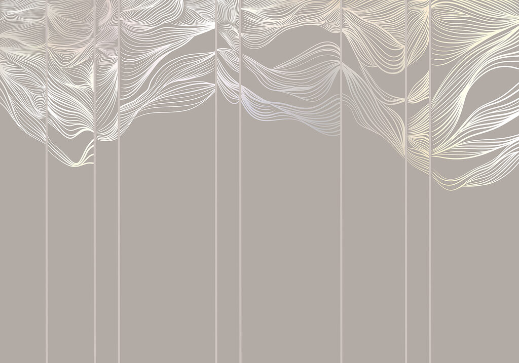 Feathery white lines — full design