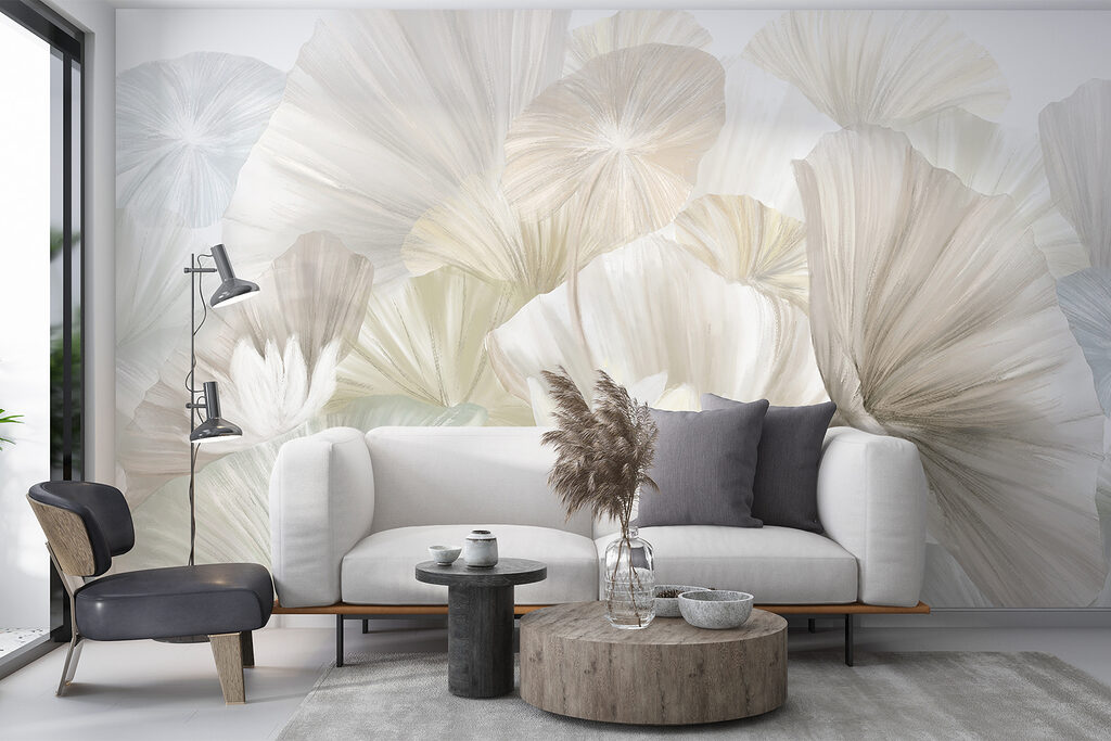 Overlapping fan-shaped leaves — interior 3
