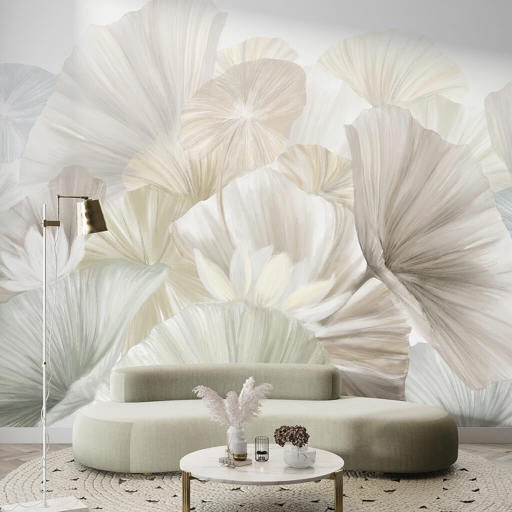 Overlapping fan-shaped leaves — interior 4