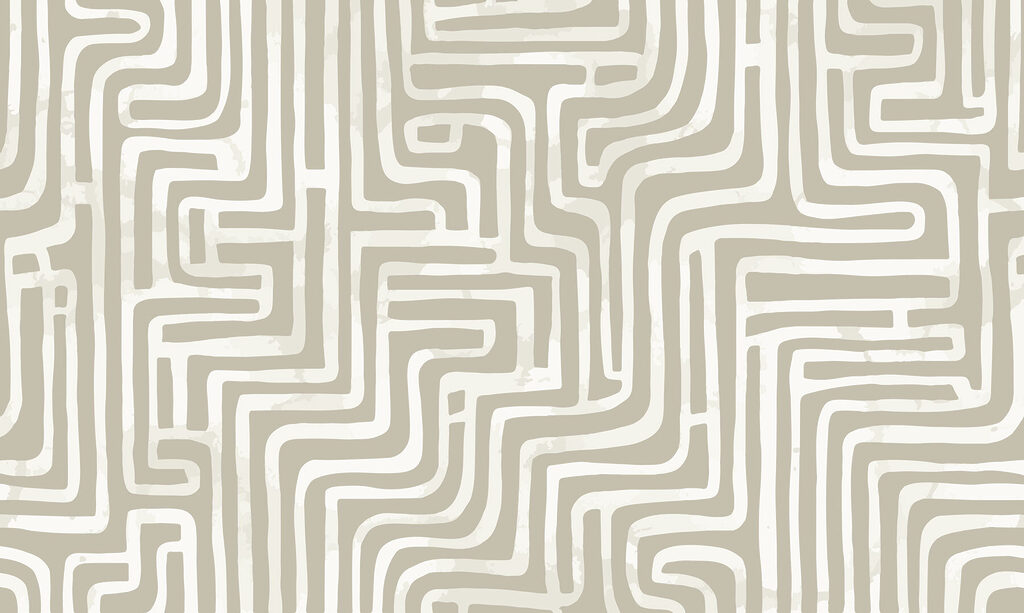 Meandering white lines — full design