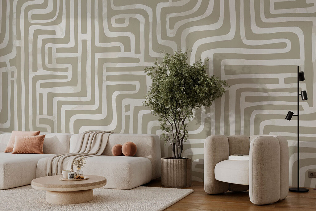 Meandering white lines — interior 1