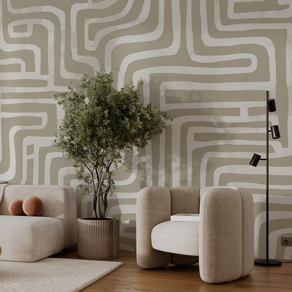 Meandering white lines — interior 2