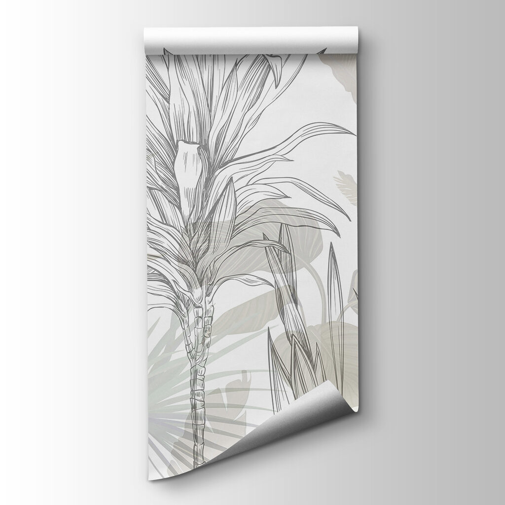 Tropical leaves in sketch — product view