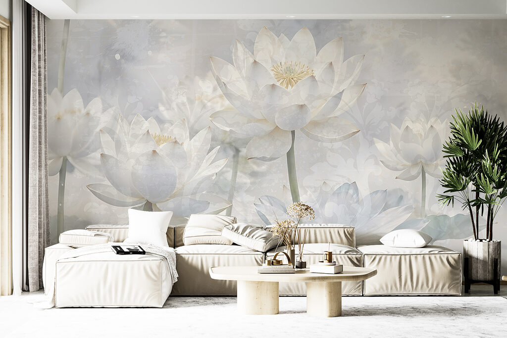 Lotus on slender stems — interior 2
