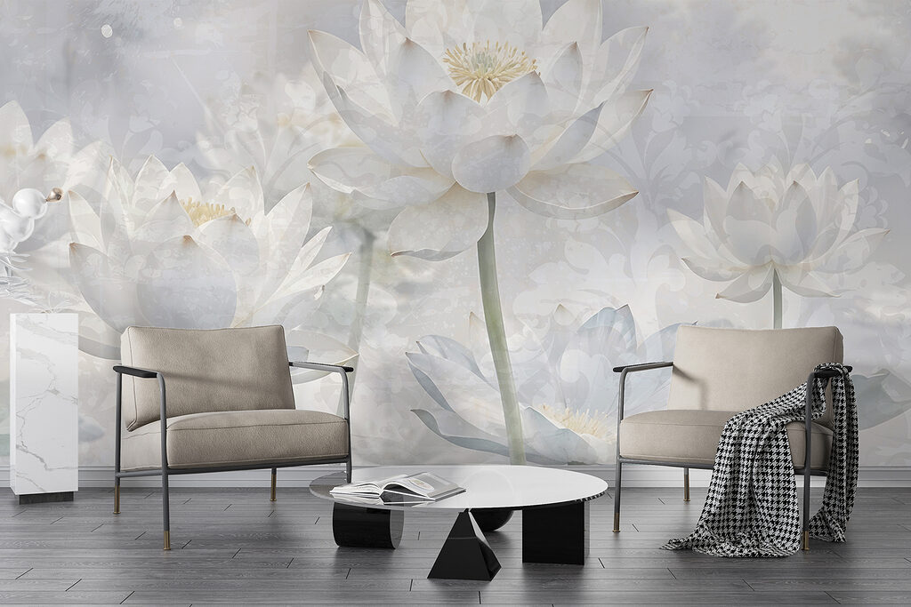 Lotus on slender stems — interior 4