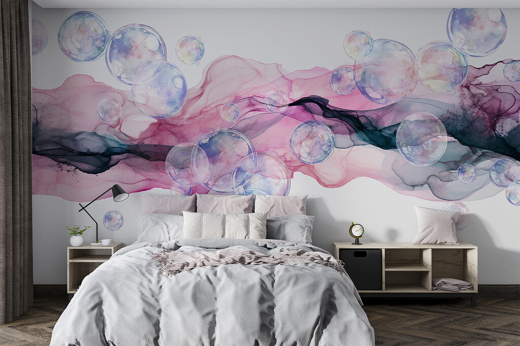 Bubbles over coloured ink — interior 2