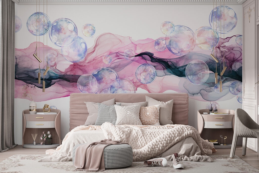 Bubbles over coloured ink — interior 3