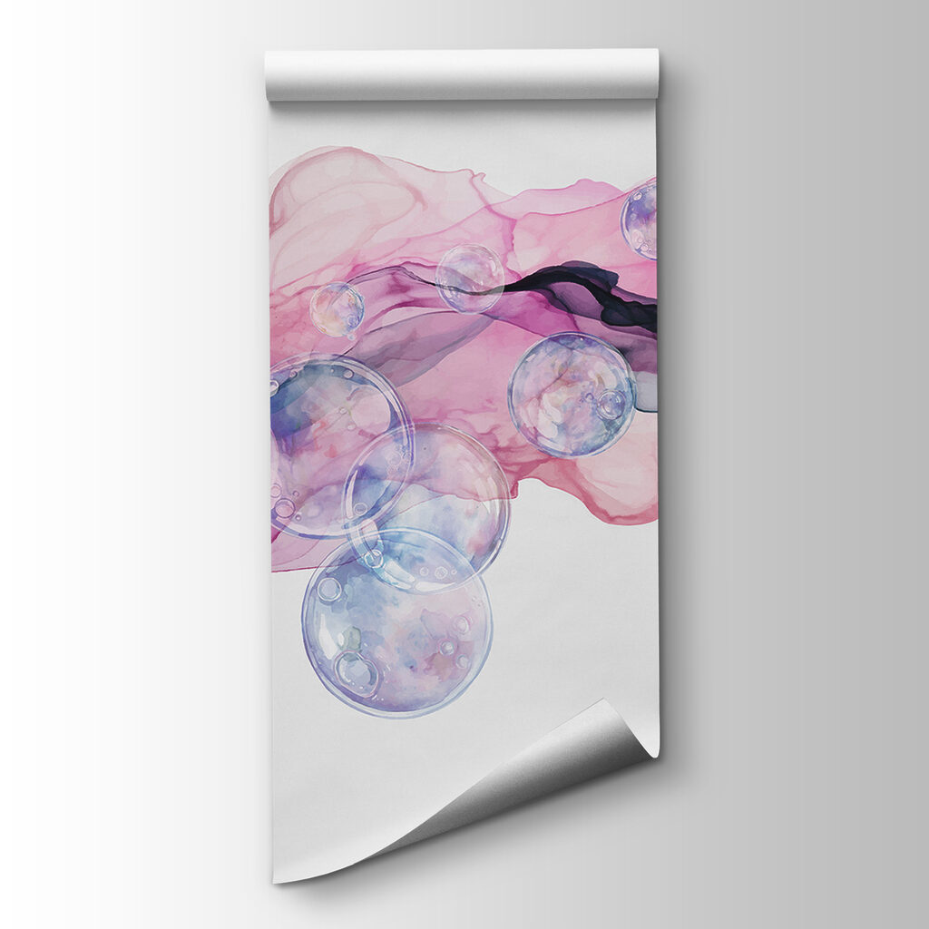 Bubbles over coloured ink — product view