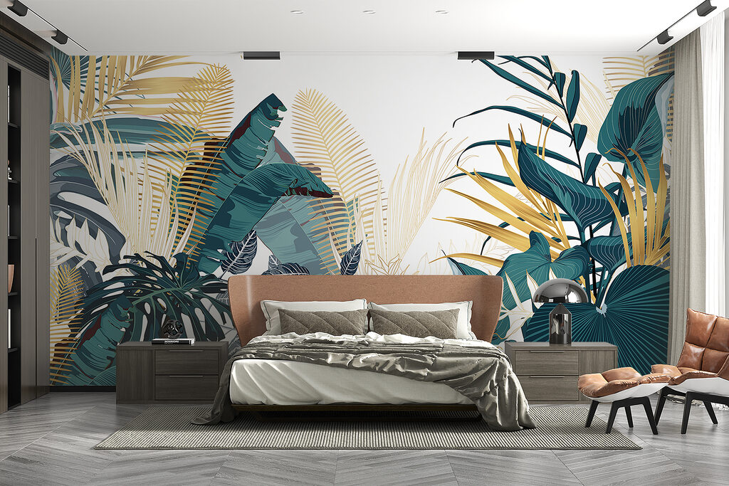 Leaf fans with gold — interior 2