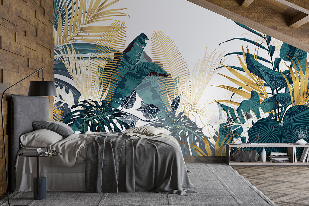 Leaf fans with gold — interior 3