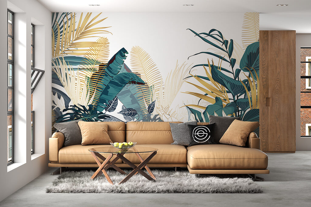 Leaf fans with gold — interior 4