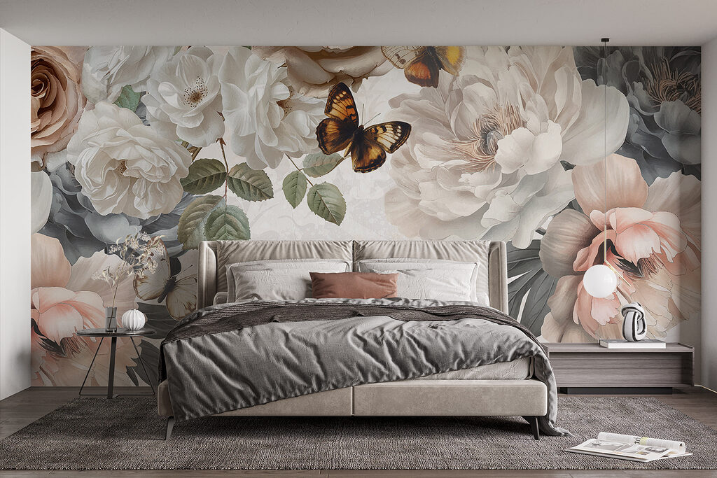 Butterflies among soft flowers — interior 2