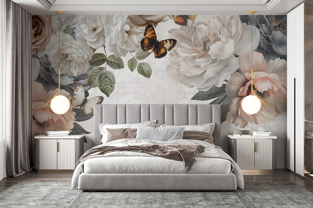 Butterflies among soft flowers — interior 3