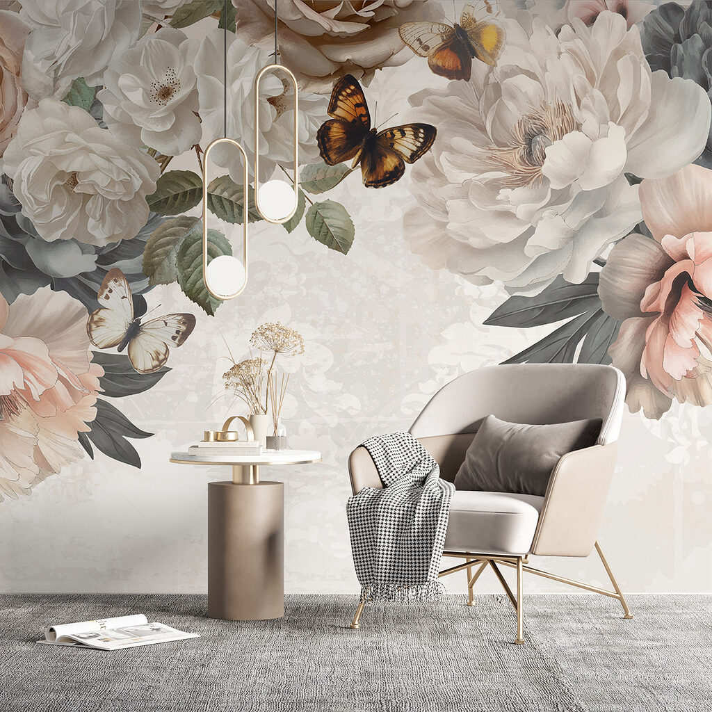 Butterflies among soft flowers — interior 6