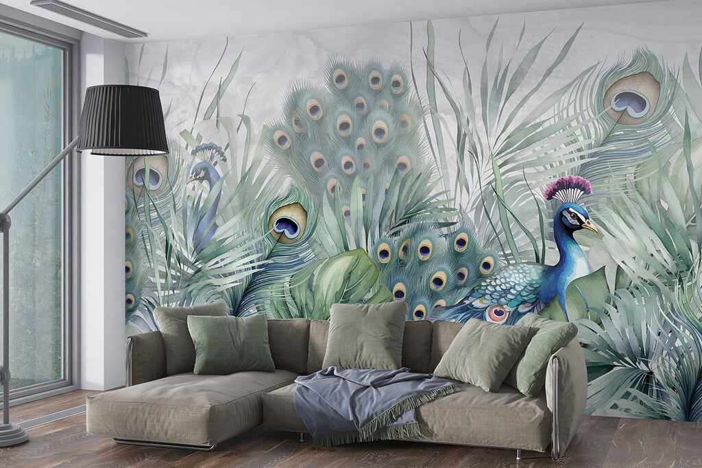 Peacock among feathers — interior 3