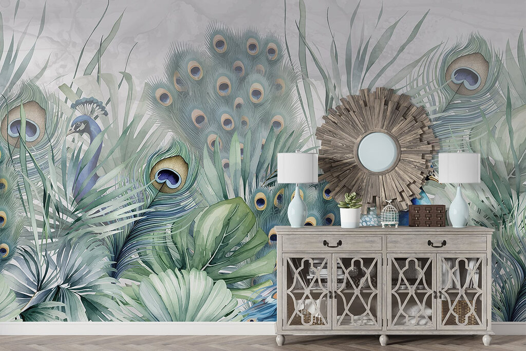 Peacock among feathers — interior 5