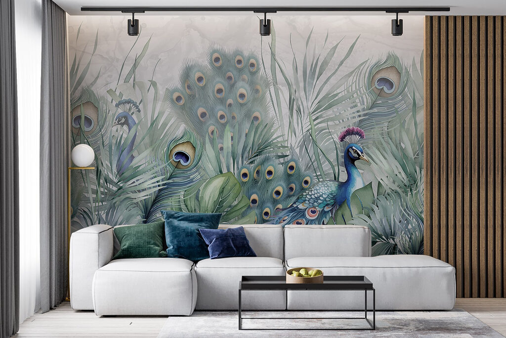 Peacock among feathers — interior 6