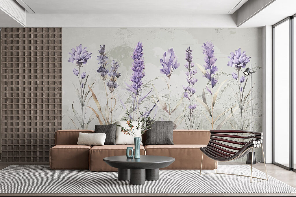 Purple wildflowers and grasses — interior 3