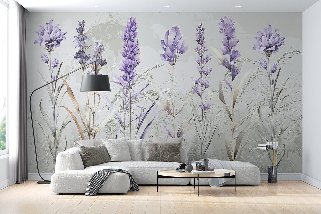 Purple wildflowers and grasses — interior 4