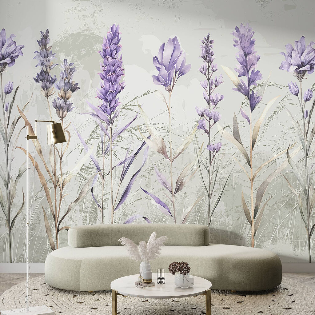 Purple wildflowers and grasses — interior 5