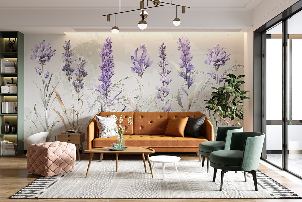 Purple wildflowers and grasses — interior 6