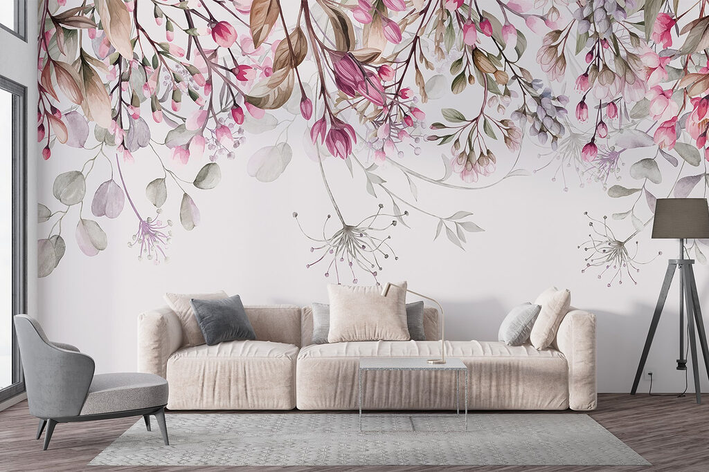 Pink hanging blossoms — interior 4