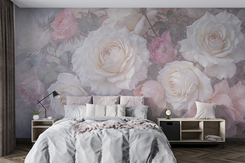 Pink roses in mist — interior 1
