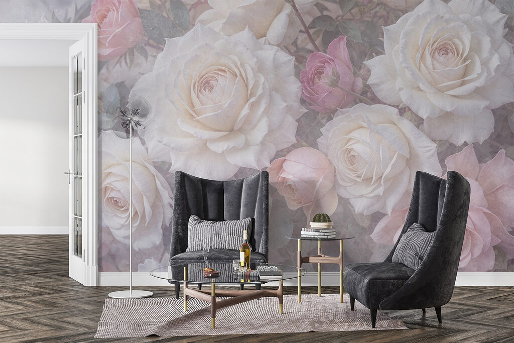 Pink roses in mist — interior 4