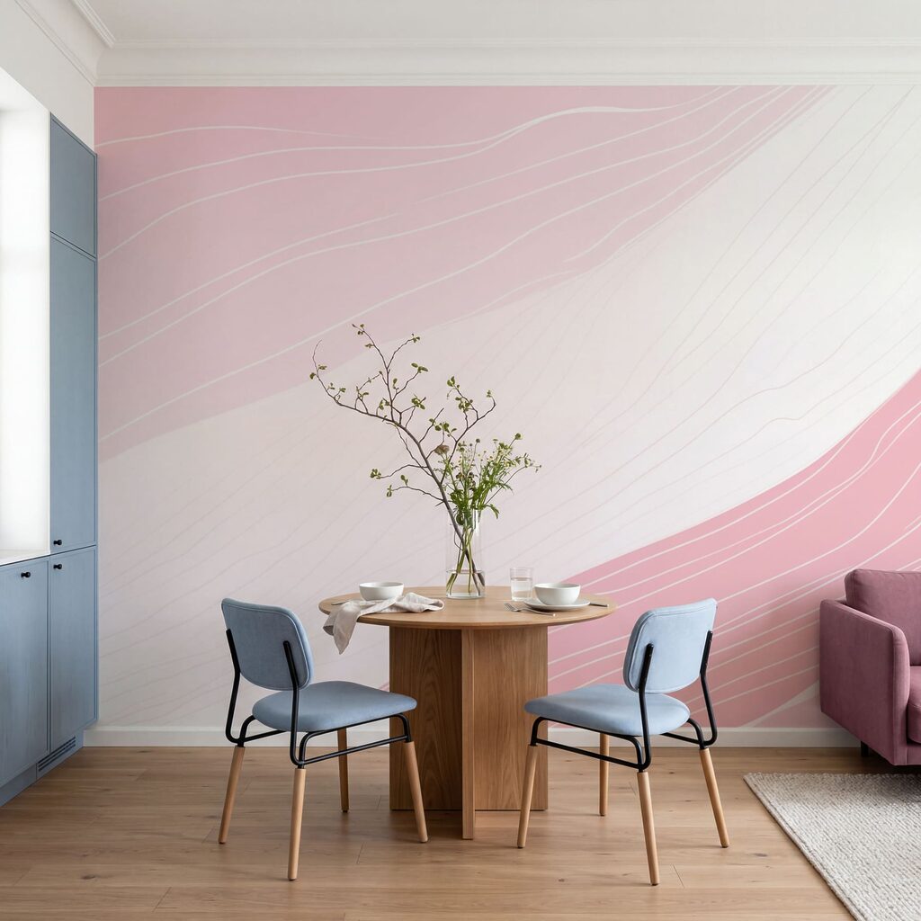 Pink bands, white lines — interior 1